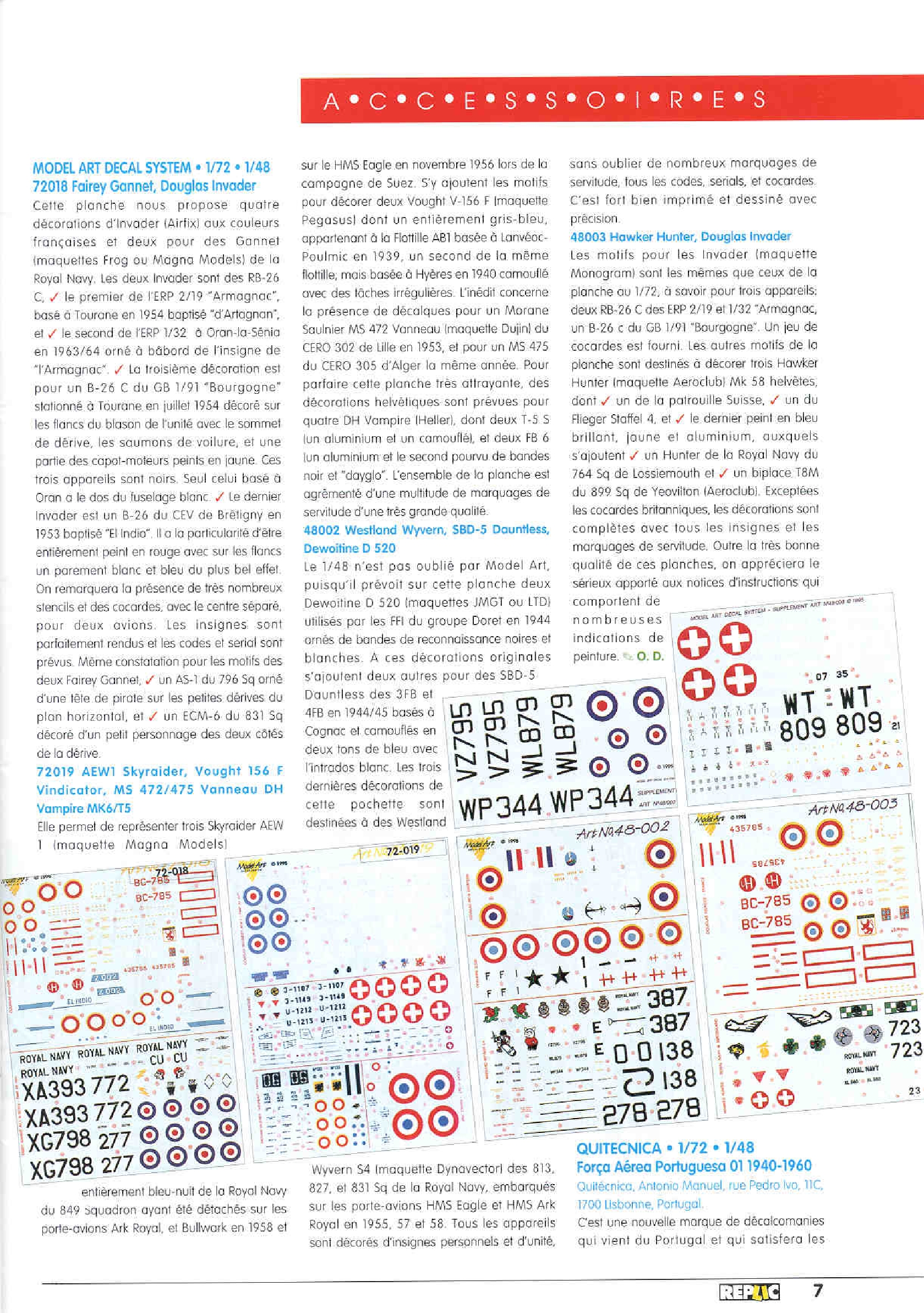 Replic 046 - Avia S-199, A-20 Boston, FW-190 S-5 S-8, Technic-Moulages